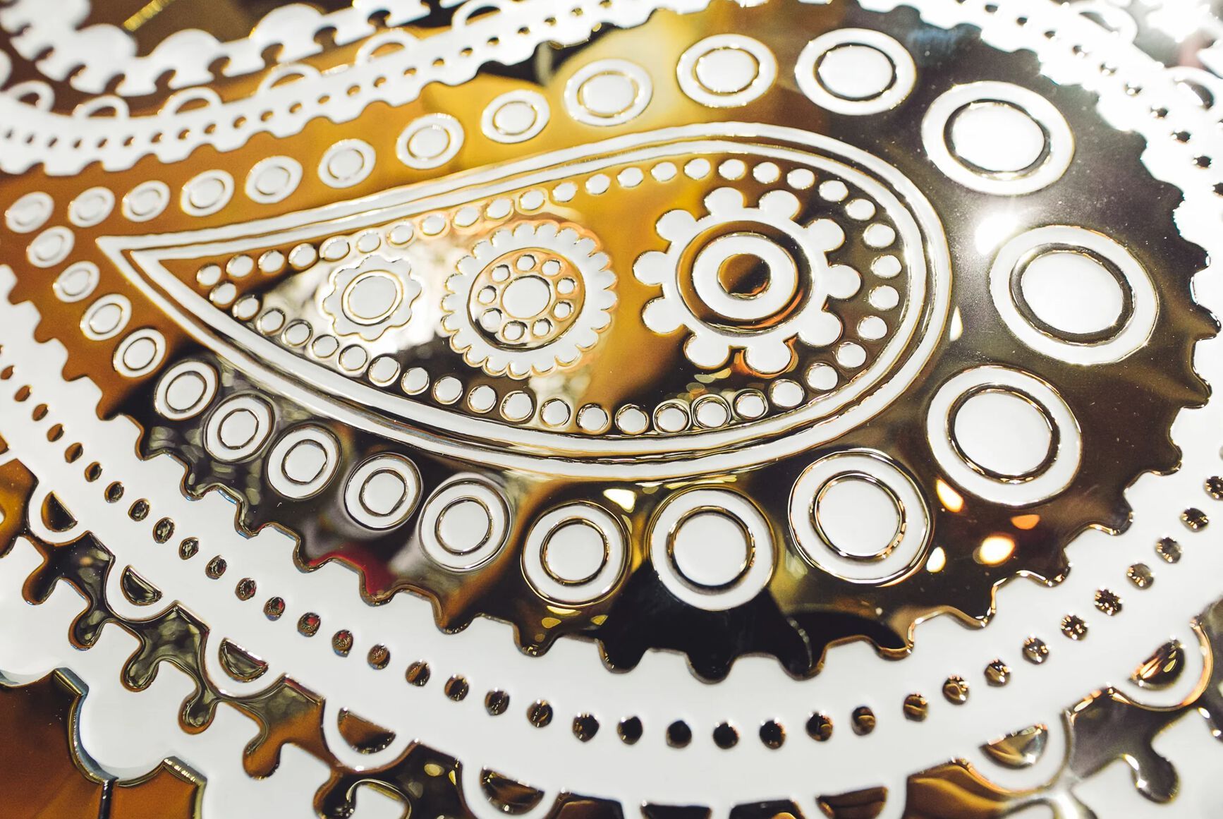 Декоративная стеклянная панель PlusObject PAISLEY PATTERN ARCH-00139708 - Вид №2