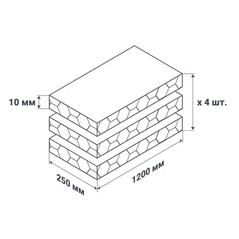 Комплект стеновых панелей ПВХ Artens Милано макси бежевый 1200x250х10 мм 1.2 м² 4 шт 15980347 STLM-2034856  - Вид №4