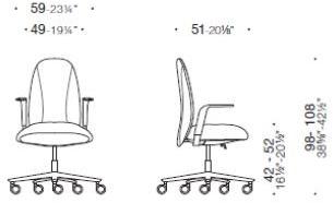 ESTEL GROUP Регулируемое по высоте офисное кресло с тканевой обивкой sun-id-1472601 - Вид №7