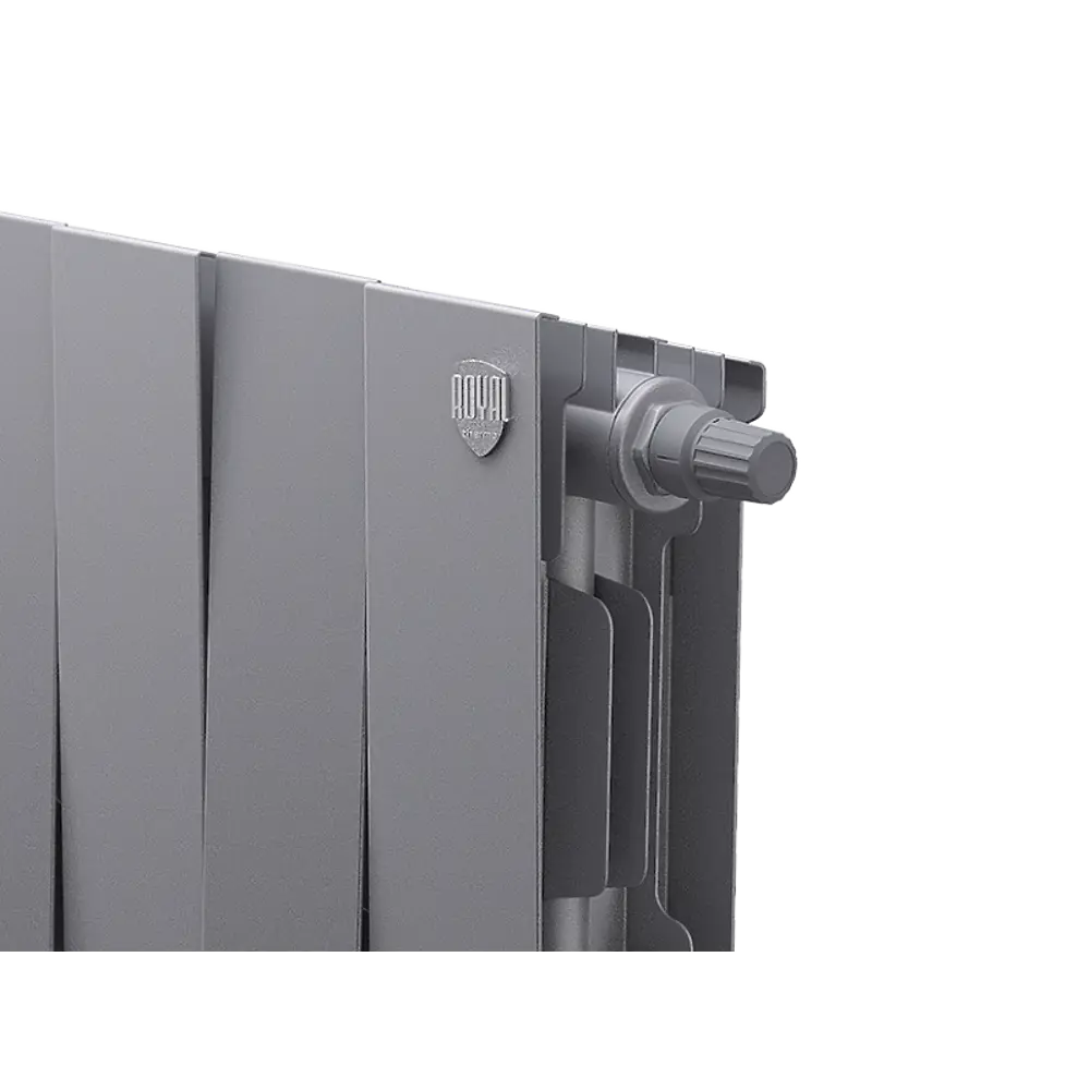 Радиатор секционный Royal Thermo Pianoforte VDR 200/100 14 секций нижнее правое подключение биметалл серый 86733744 STLM-2022213  - Вид №2