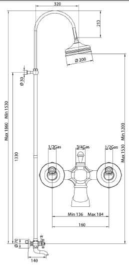 663620ZZ06 Душевая система Bandini Antica Santreyd - Вид №1
