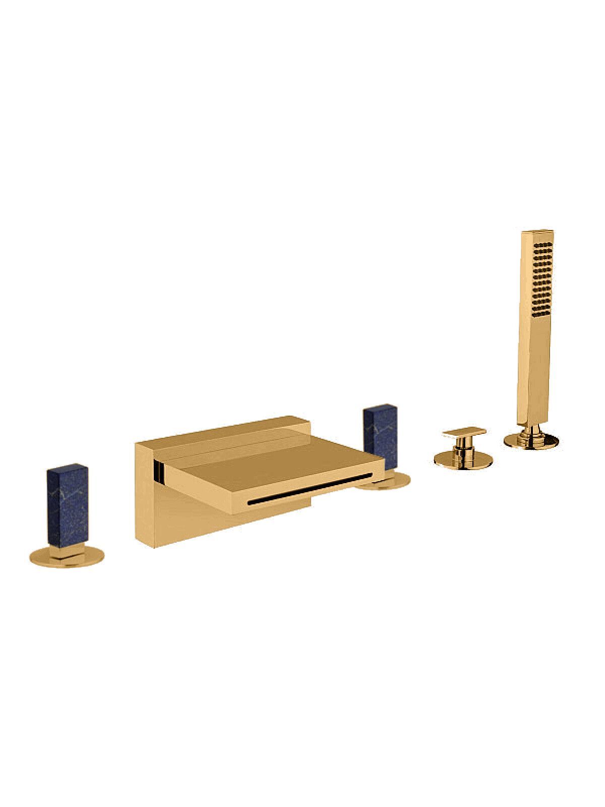 Смеситель для ванны с 5 отверстиями с водопадом и переключателем Rubinetterie Frattini Vita Due ARCH-00038193 - Вид №2