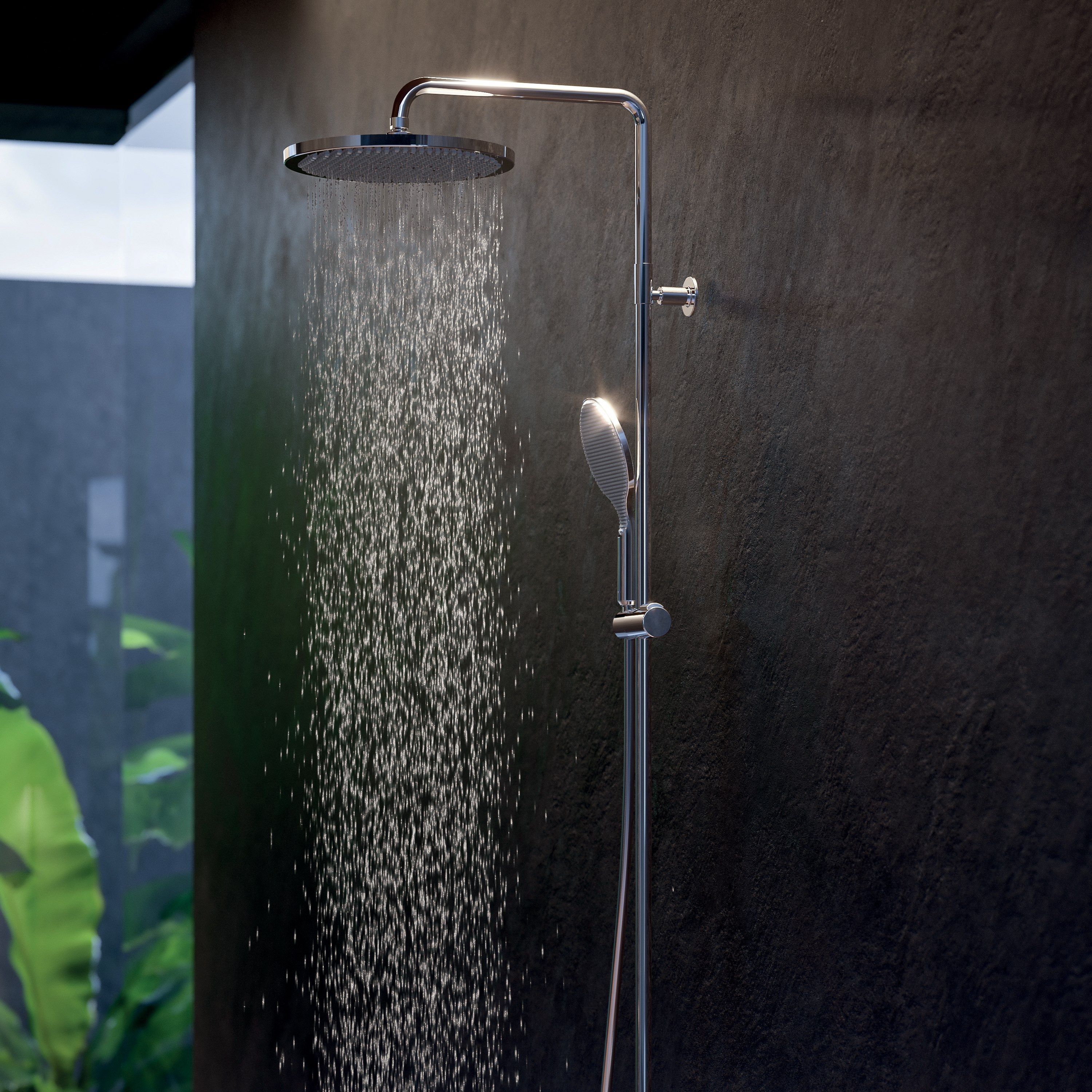 Душевая колонна с переключателем с ручным душем Bossini Apex ARCH-00079429 - Вид №1