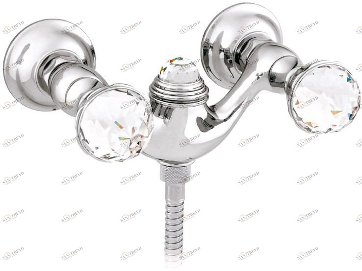 Bronces Mestre Смеситель для душа на 2 отверстия с кристаллами swarovski® Atlantica sun-id-1447011