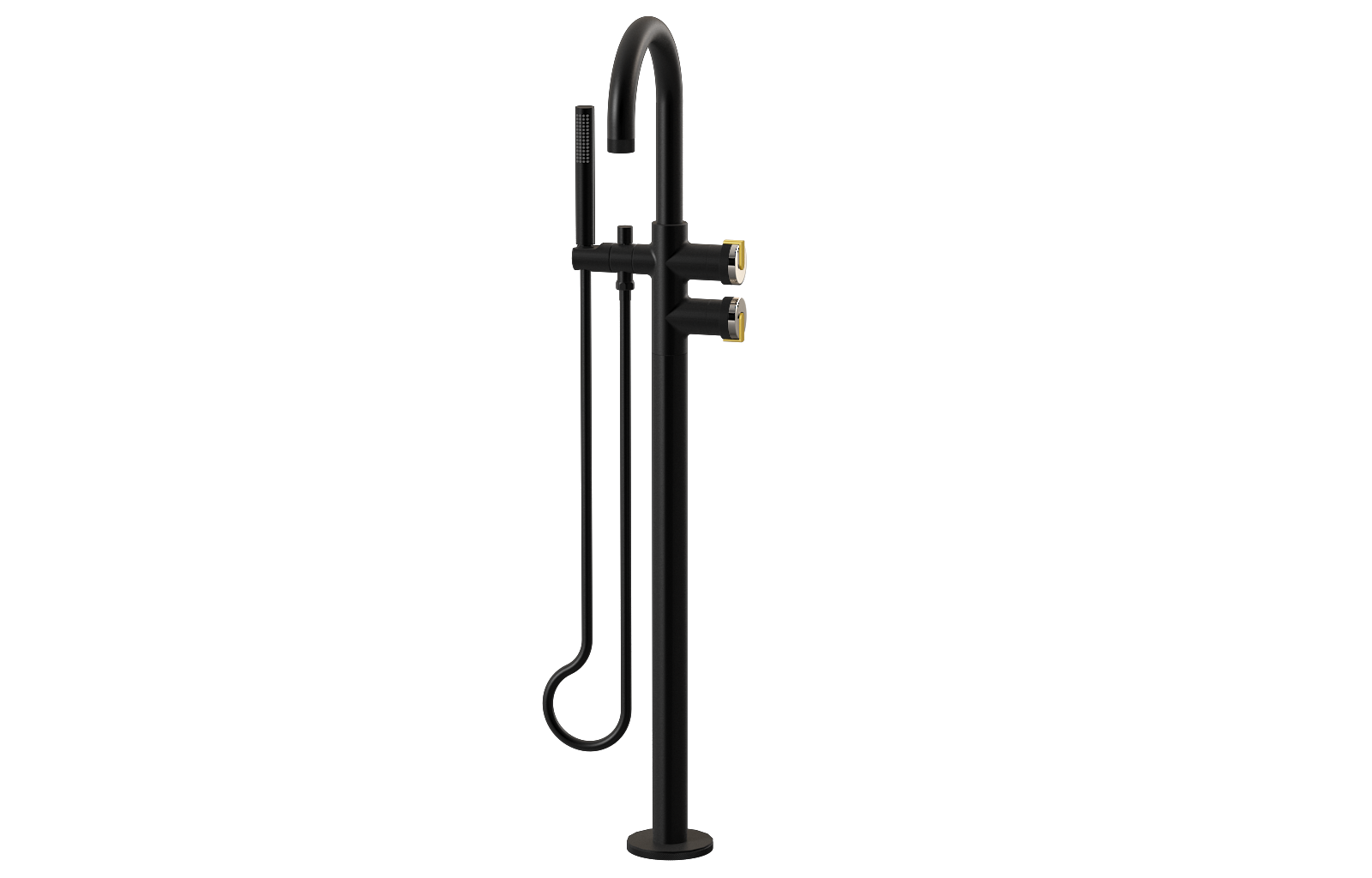 E-11554-R1PN-L1BB-MBK Смеситель напольный отдельностоящий (внешняя часть) GRAFF MOD+