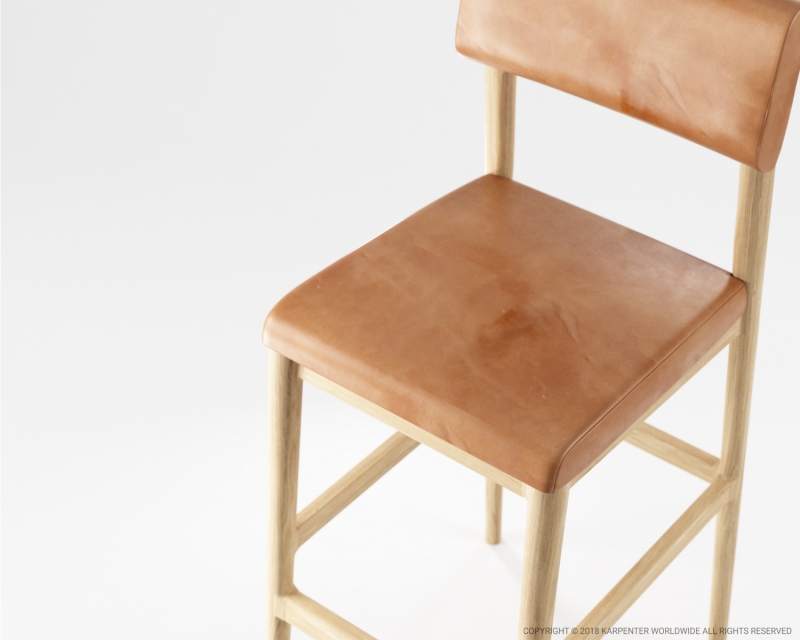 508_1122 Барный стул с кожей Karpenter  - Вид №3