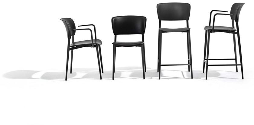 Desalto Табурет высокий полипропиленовый со спинкой Ply 729 - Вид №1