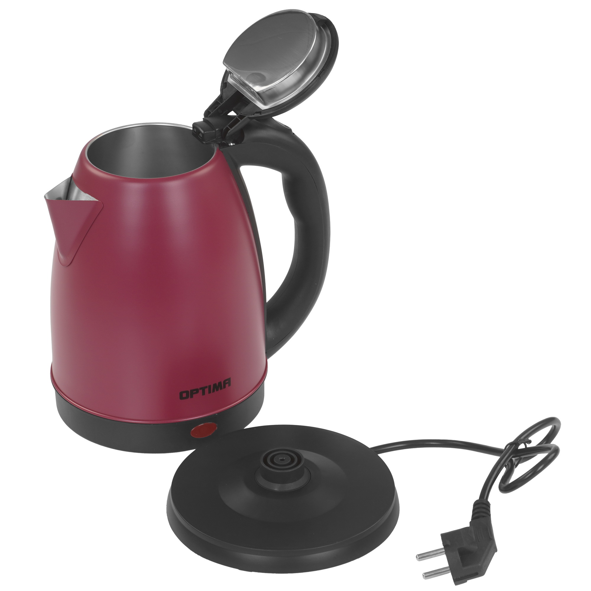 9269565 Электрочайник OPTIMA EK-1808SS бордовый STDN-0093048 - Вид №4