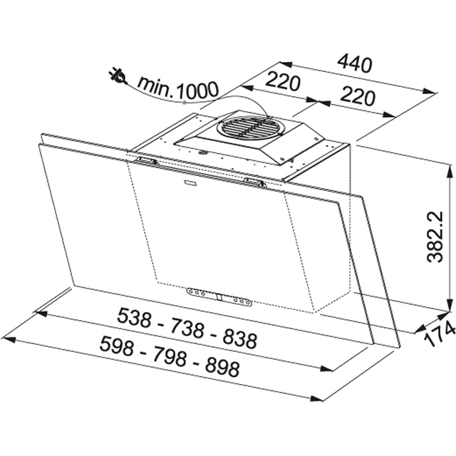 Вытяжка  FMA 2.0 807 BK Franke Maris 2.0 FMA 2.0 807 BK Чёрное стекло  - Вид №1