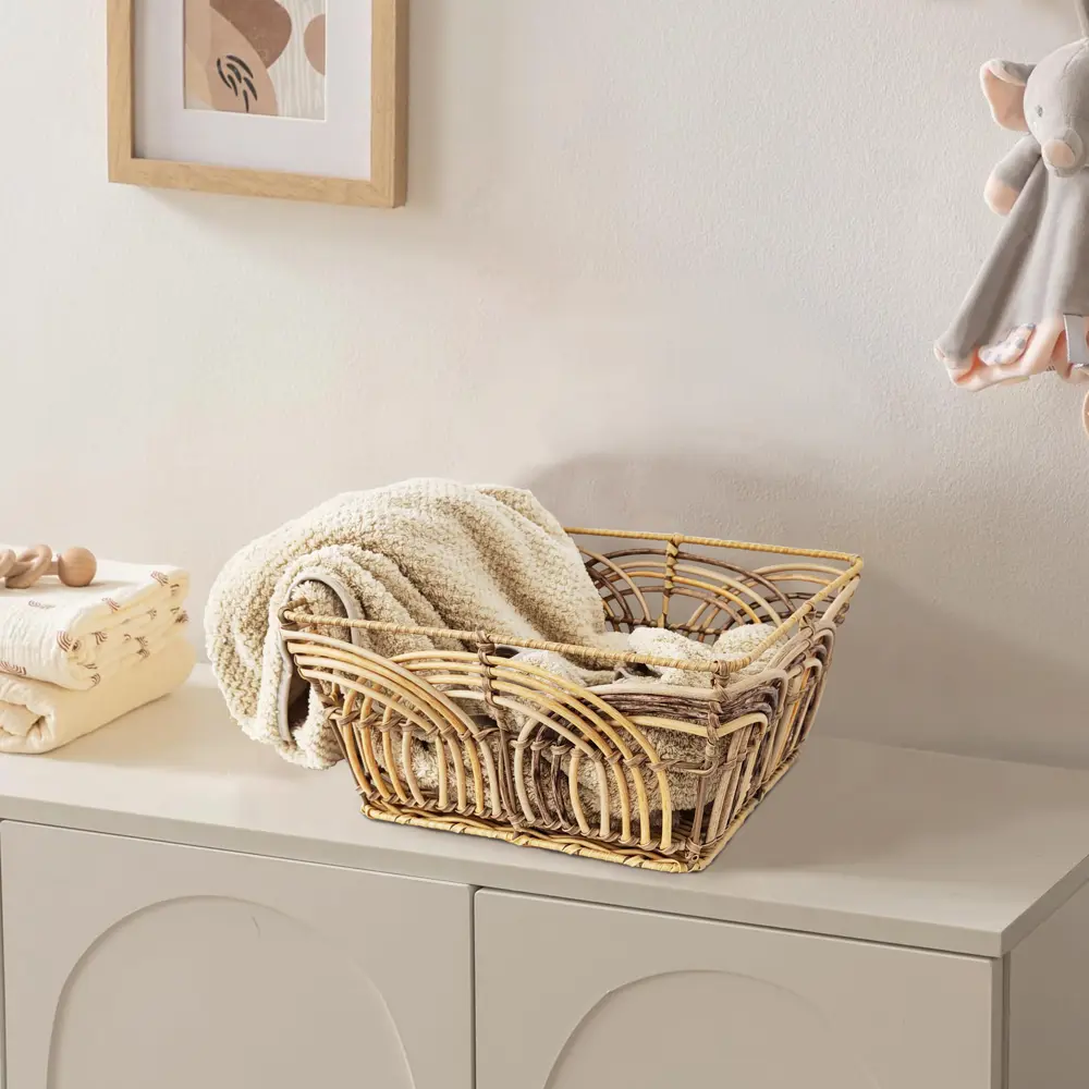 KONSENSA Органайзер из ротанга 31×31×14 см для элегантного хранения 89387987 STLM-1575320 - Вид №4