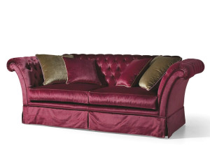 3-местный тканевый диван capitonné