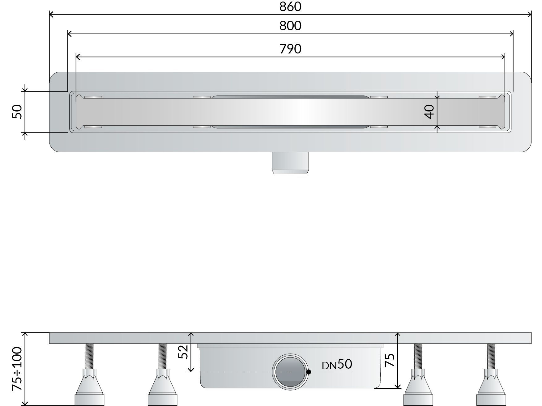 Слив для душа ABS OMP Unseen ARCH-00057564 - Вид №2