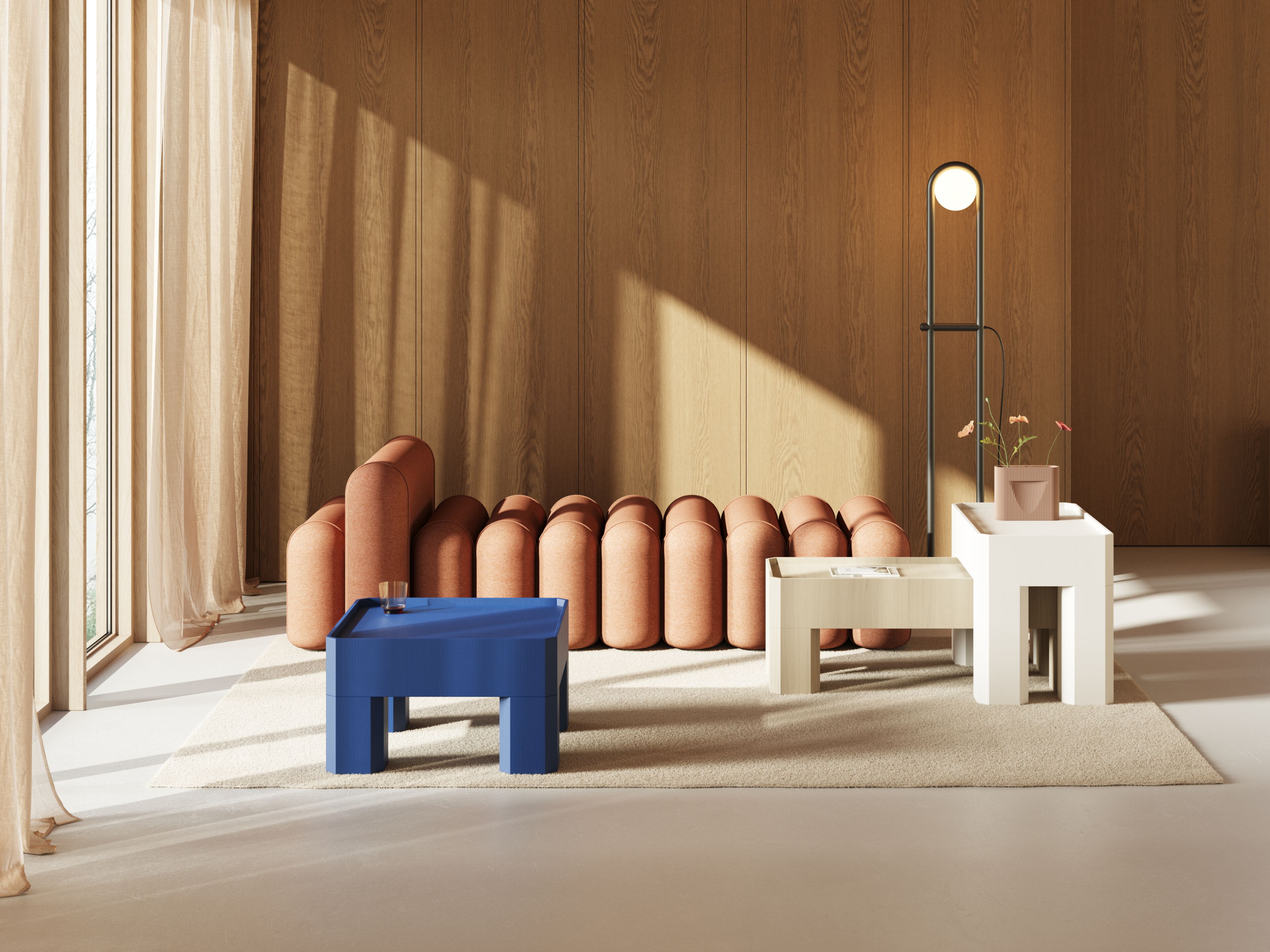 Деревянный прямоугольный высокий журнальный столик Joyf блок ARCH-00039712 - Вид №2