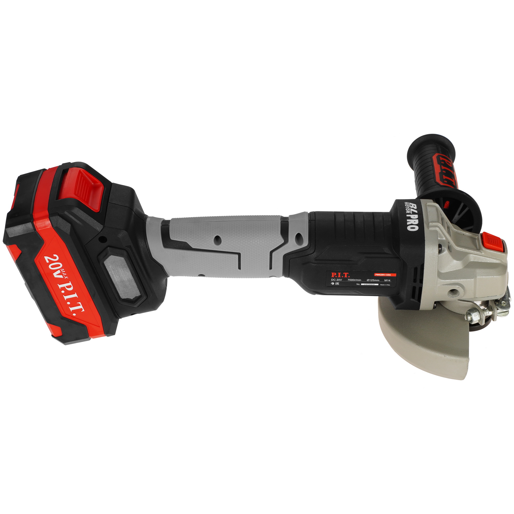 Углошлифовальная машина (УШМ) PIT PWS20H-125A/1 OnePower 20V 9938100 STDN-0033599 - Вид №3