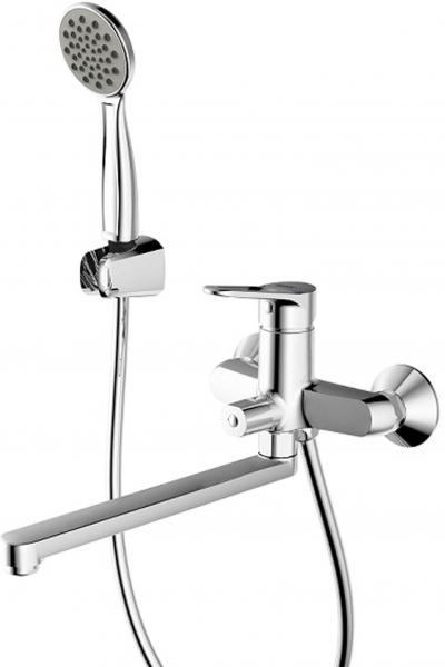 Смеситель для ванны излив 300 мм с аксессуарами ECO-D F693158C-LB bravat - Вид №1