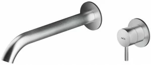 MGS Смеситель для умывальника из нержавеющей стали настенный с аэратором Minimal