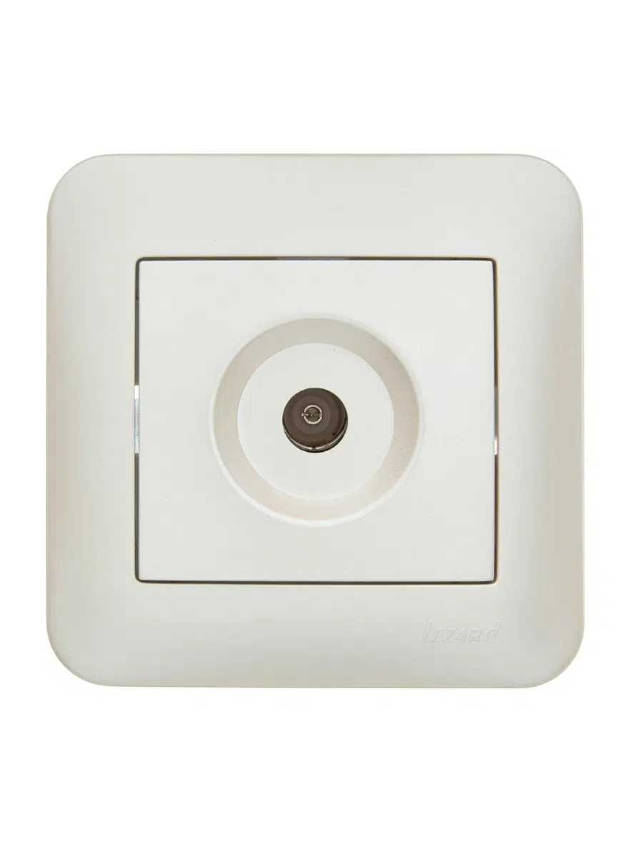 ASTI Розетка ТВ проходная жемчужно-белый перламутр LEZARD 7081-3030-129 - Вид №1