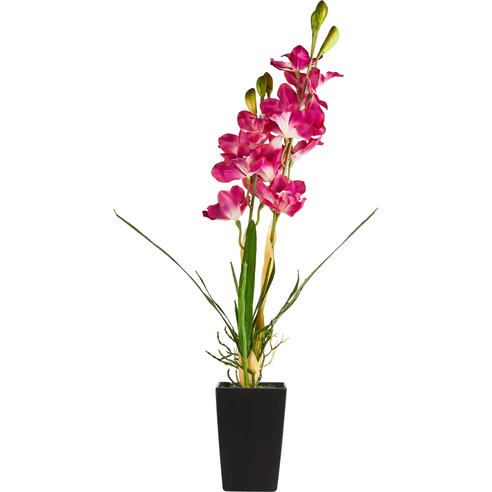 85881689 Искусственное растение Орхидея h80 см ткань розовый STLM-0960553 Santreyd 