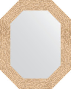BY 7178 Зеркало в багетной раме - золотые дюны 90 mm EVOFORM Octagon