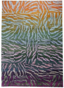 I + I Прямоугольный ковер из шелка, шерсти и хлопка с рисунком Wild furs Tg 09