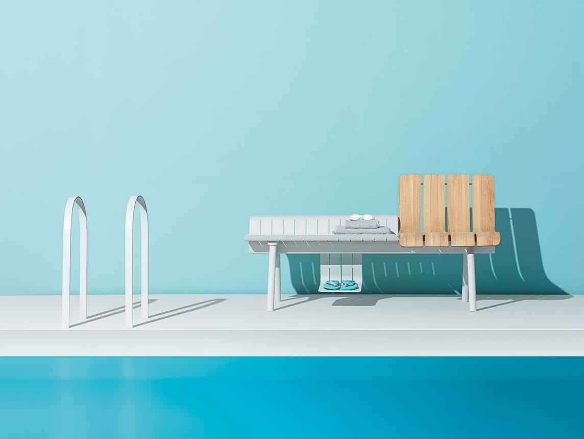 Алюминиевая и деревянная скамья со спинкой Ethimo Ace ARCH-00122616 - Вид №16