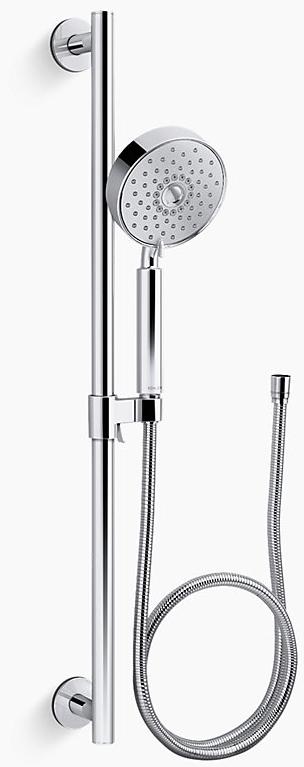 KOHLER Многофункциональный ручной душ Purist 1,75 галлона в минуту с технологией впуска воздуха Katalyst K-22178-G-BL  - Вид №1