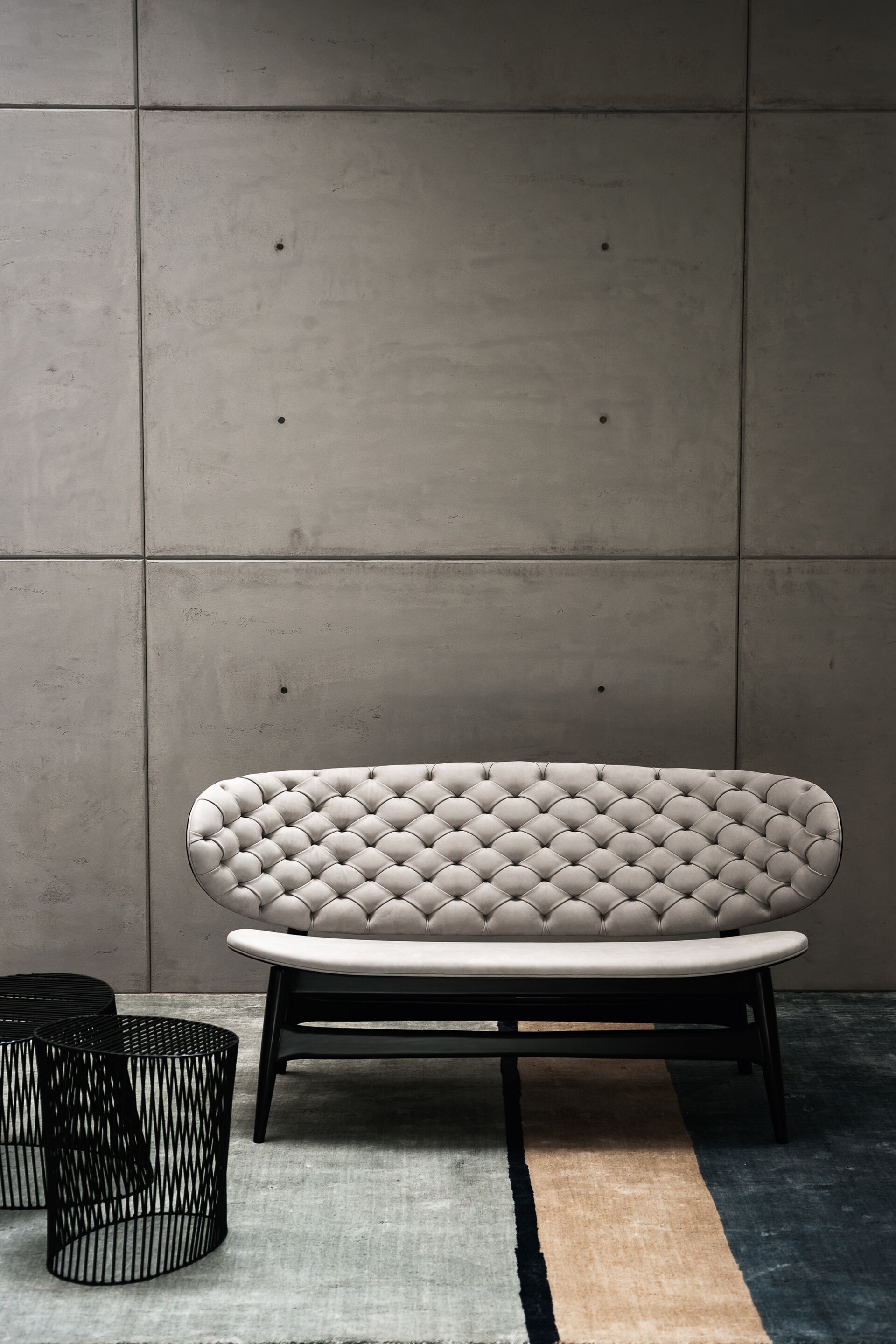 2-местный кожаный капитонный диван Baxter Dalma ARCH-00106020 - Вид №1