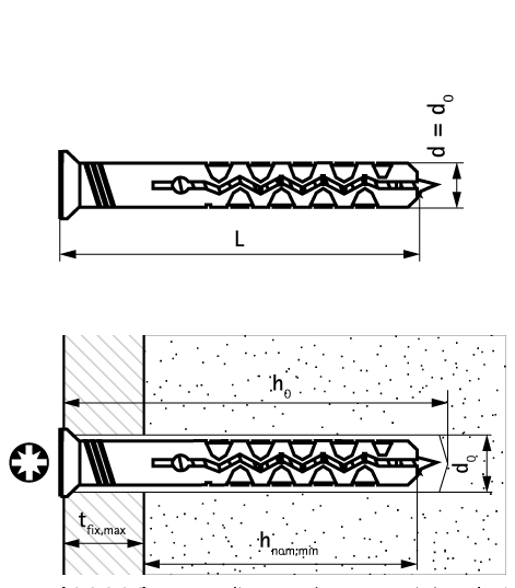 62230810 WNP Дюбель-гвоздь простой для установки забивной дюбель walraven  - Вид №1