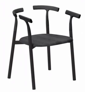 Alias Стул из алюминия и дерева с подлокотниками Twig