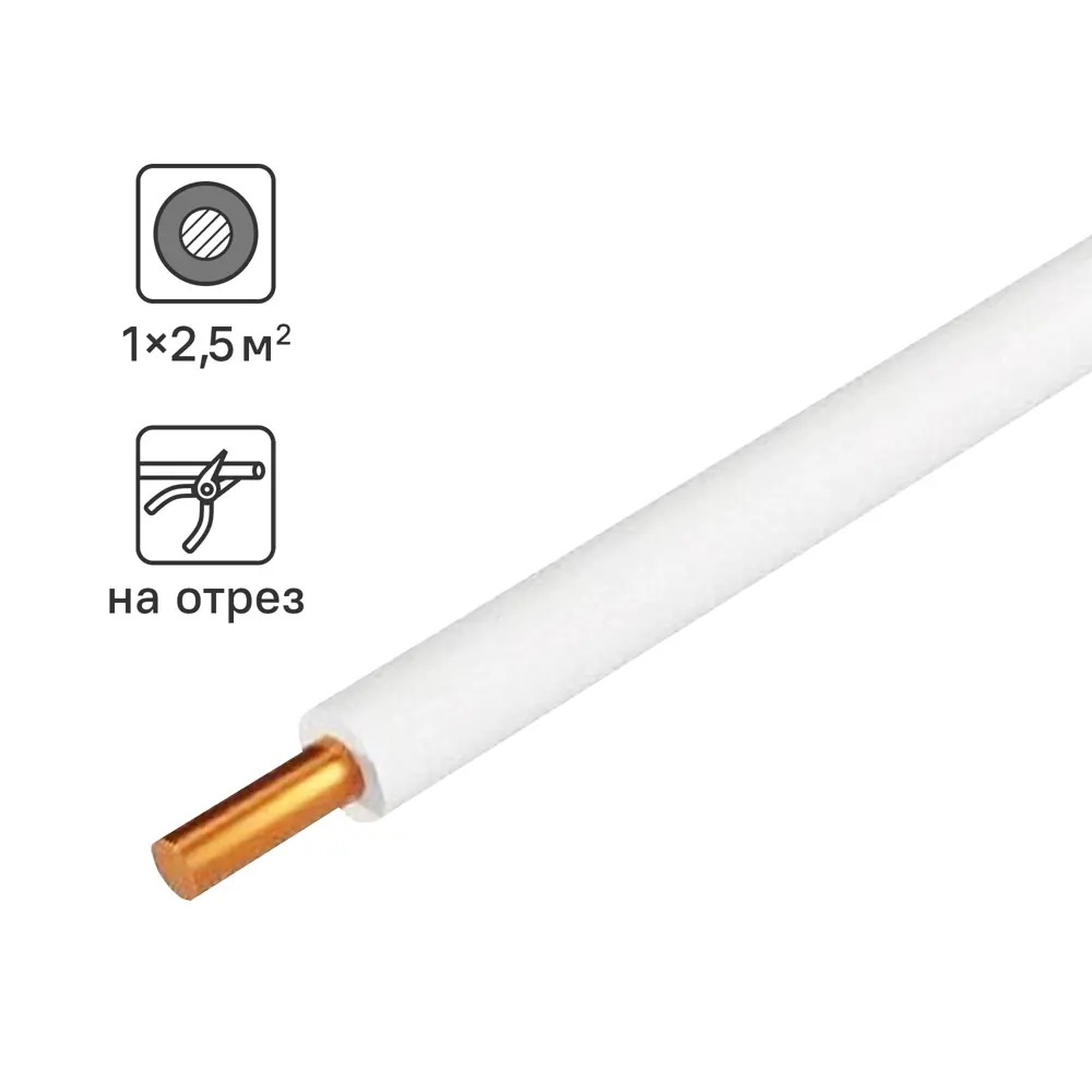 Провод Tdm Electric ПуВнг-LS 1x2.5 на отрез ГОСТ цвет белый 87617534 STLM-2153079 