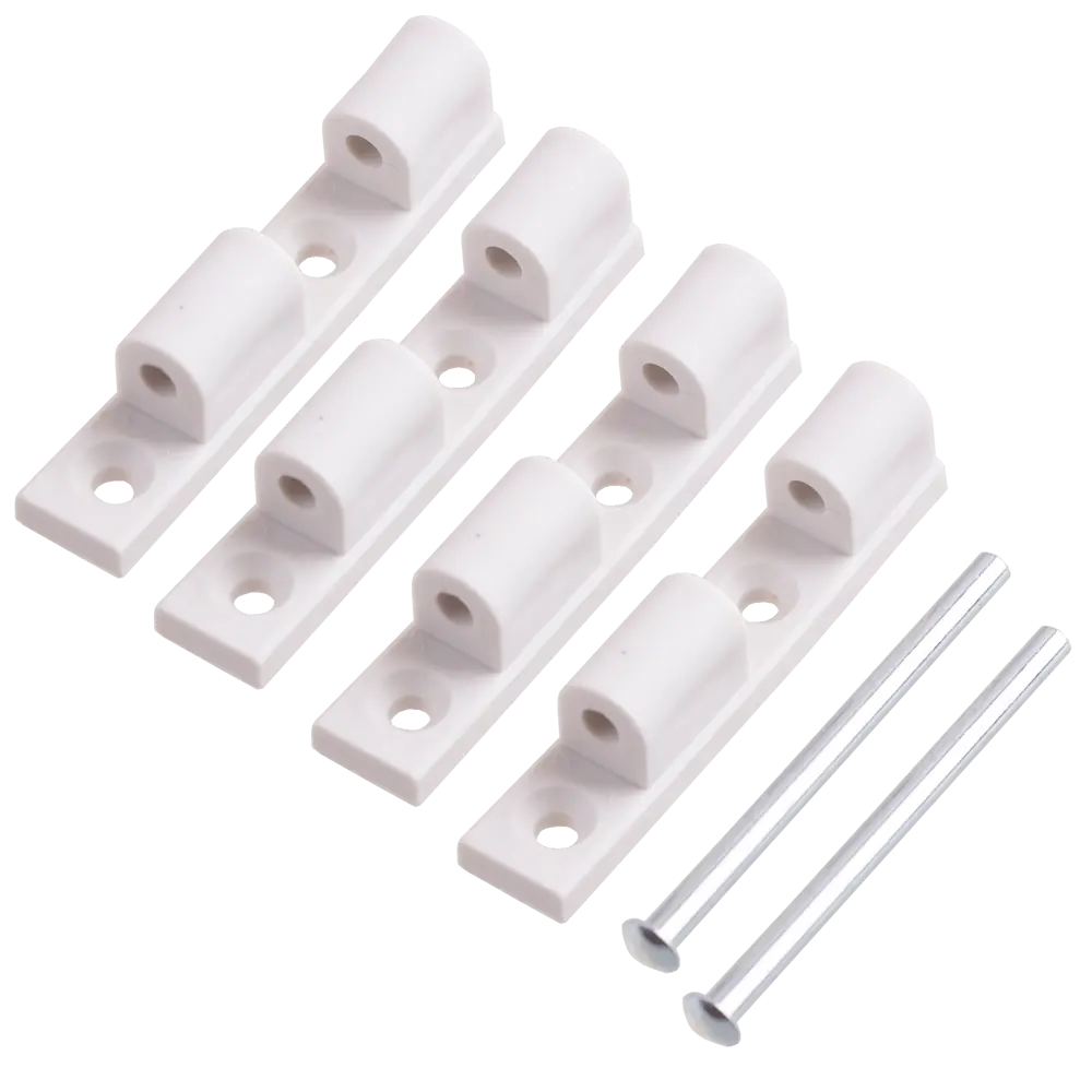 Петля для москитной сетки ПВХ 5.2x1 см цвет белый, 2 шт ELEMENT STLM-2100860