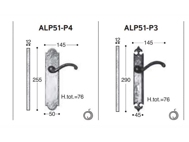Бронзовая ручка на пластине GIARA ART DESIGN-BRONZE Wave ARCH-00102925 - Вид №7