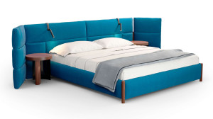 Кровать с мягким изголовьем