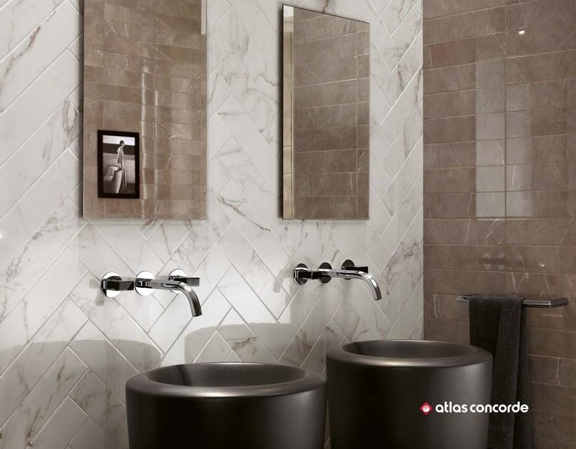 Atlas Concorde Белая плитка для стен с эффектом мрамора Brick atelier sun-id-1364938 - Вид №5