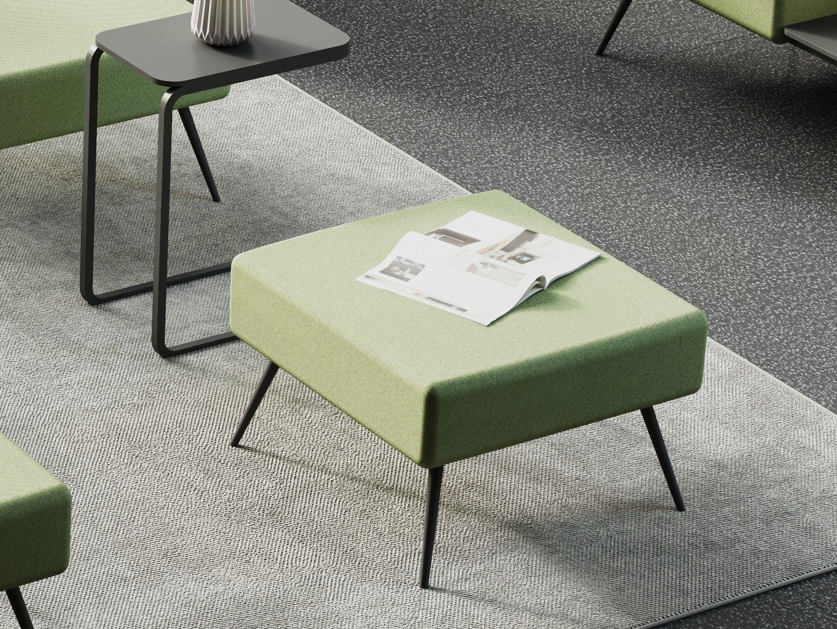 Квадратный пуф из ткани CUF Milano Diva ARCH-00145452 - Вид №1