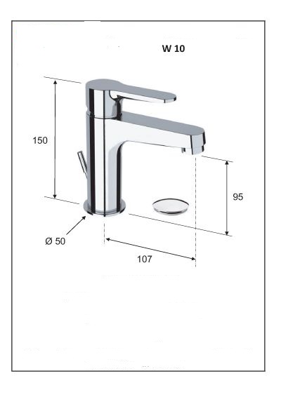 Смеситель для умывальника Remer W10 W10 114334 - Вид №1