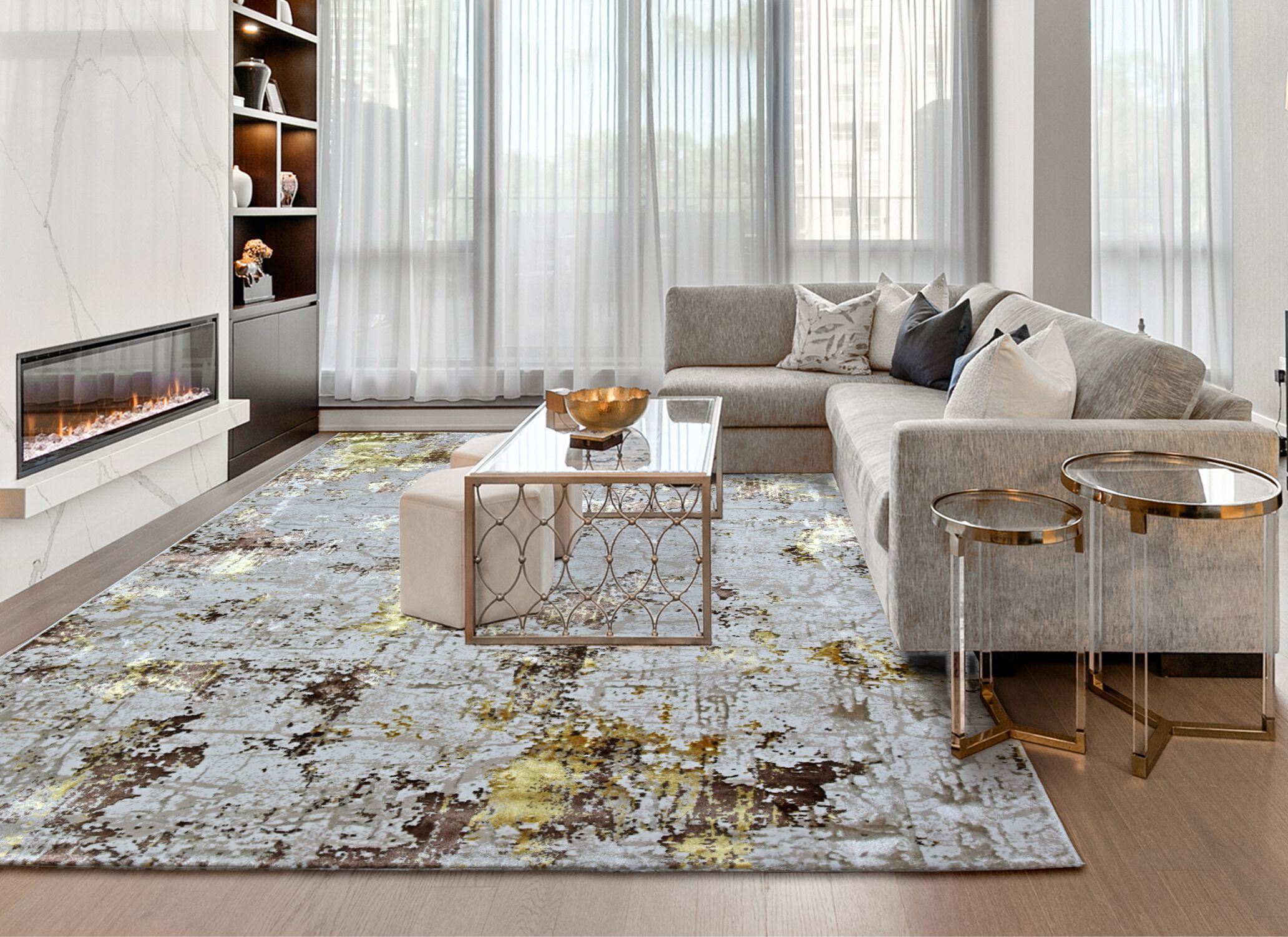 Ковер с прямоугольным рисунком Ademi Essential ARCH-00131822 - Вид №1