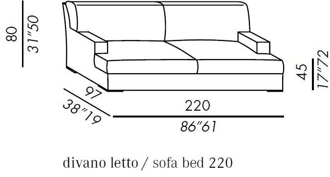 Meridiani Диван-кровать со съемным чехлом из ткани James sun-id-1402866 - Вид №1
