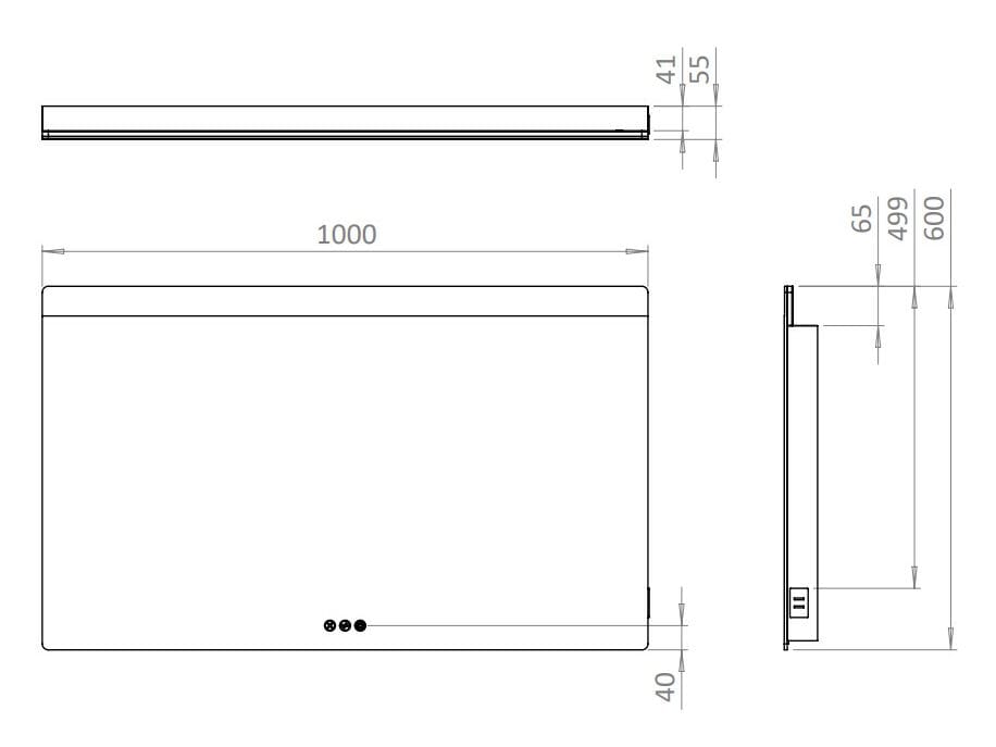 Прямоугольное зеркало со встроенным настенным освещением CROSSWATER GLIDE II ARCH-00051727 - Вид №3