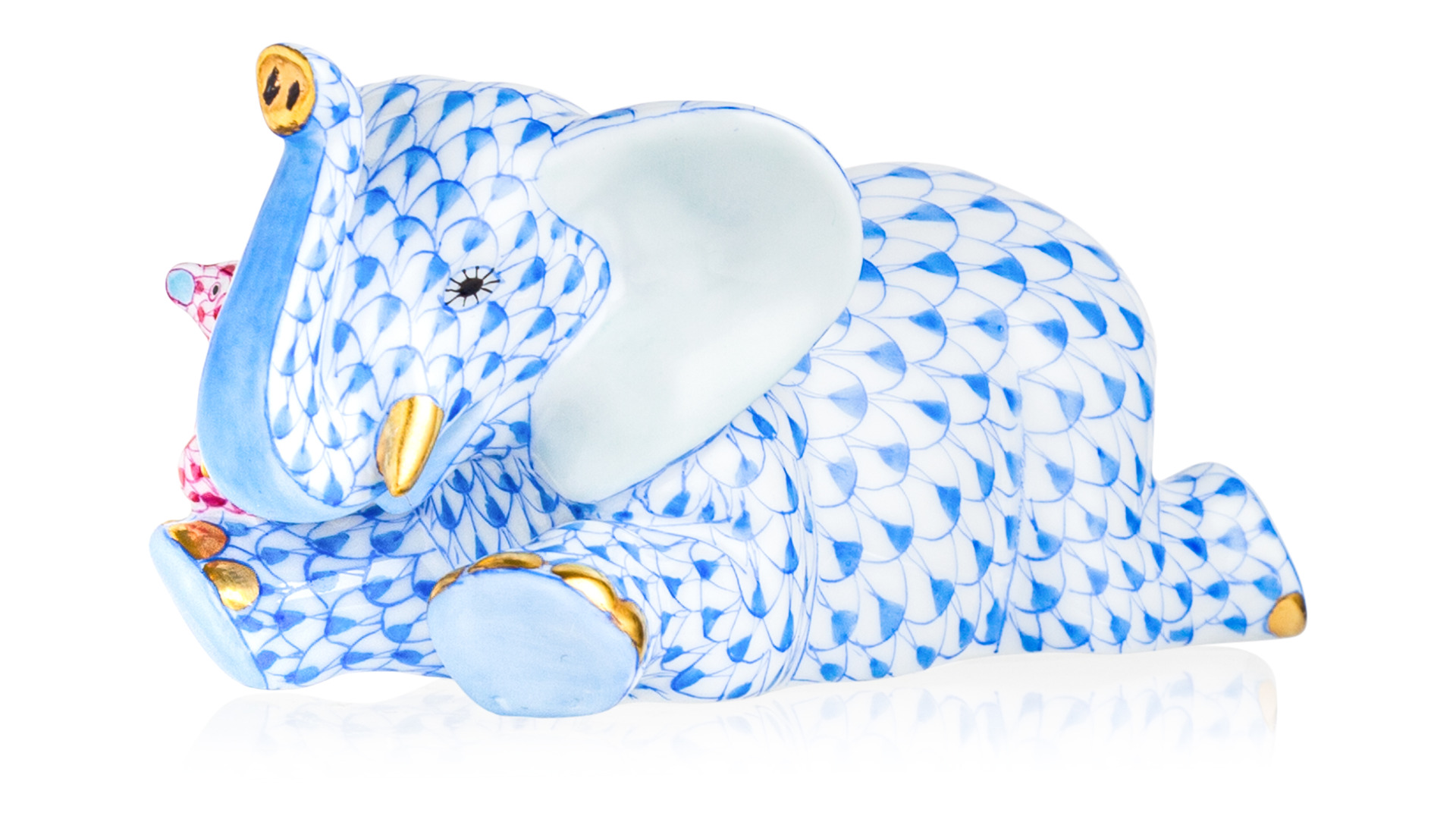 10639143 Herend Фигурка Herend "Слон и мышь" 5,5см Фарфор  - Вид №1