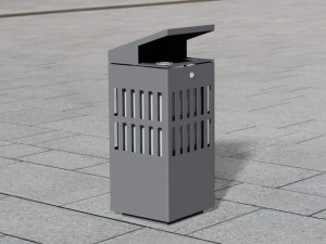 Держатель для мусора из нержавеющей стали с крышкой для наружного использования