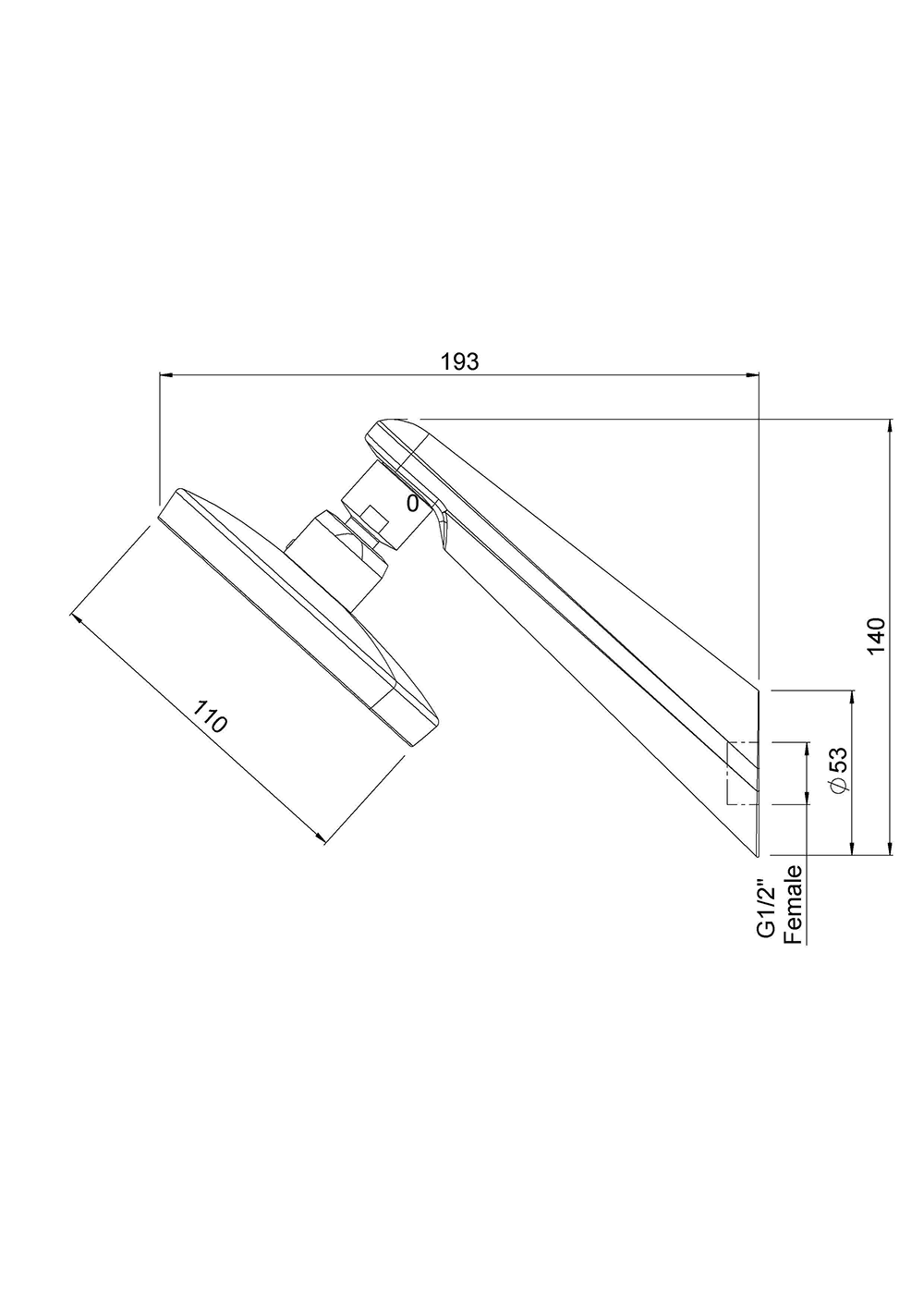KRUACPGR Настенный душ Kiri MKII Satinjet на поднятом вверх рычаге Methven  - Вид №1