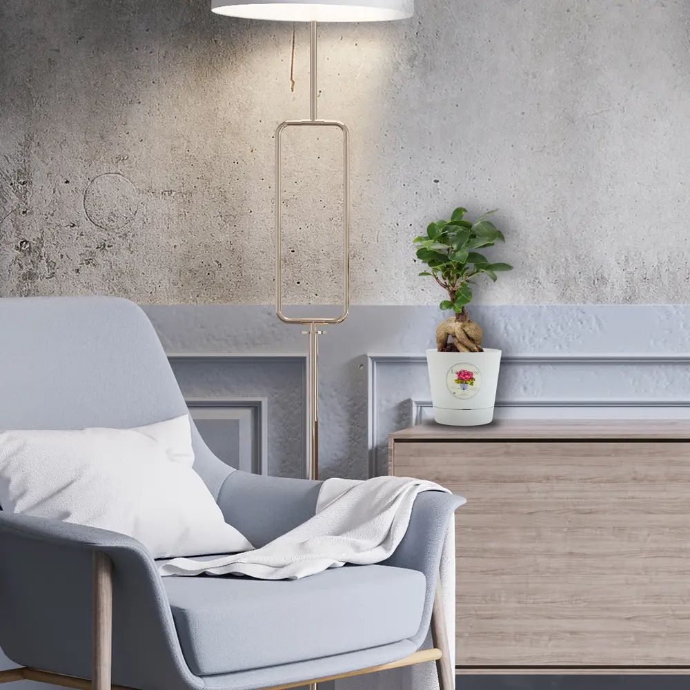 ТЕК.А.ТЕК Горшок Партер кремовый для комнатных растений 11950589 STLM-0001626 - Вид №2