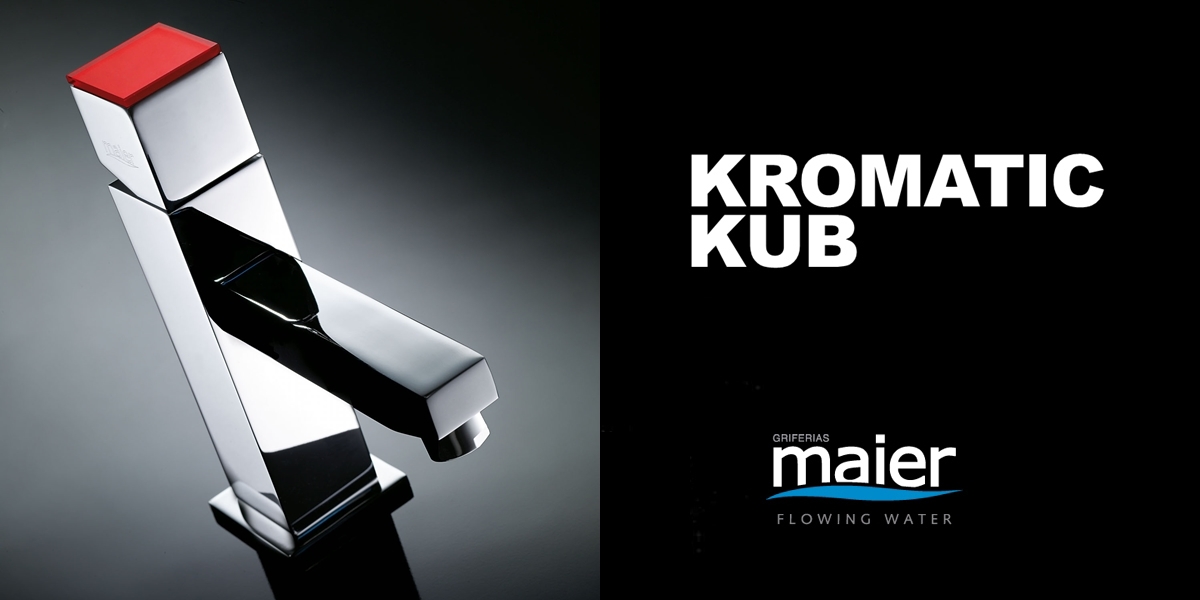 Однорычажный смеситель для раковины 51.002C MAIER KROMATIC KUB 51002C - Вид №1