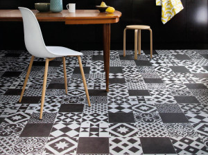 Нескользящий виниловый пол с цементным эффектом