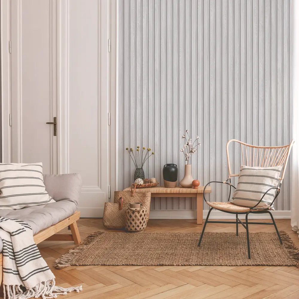 ELYSIUM Рейки - флизелиновые обои белого цвета под покраску 87769415 STLM-0075657 - Вид №2