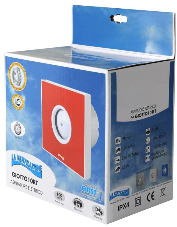 First Corporation Настенный осевой вентилятор с таймером La ventilazione Giotto10rt - Вид №1