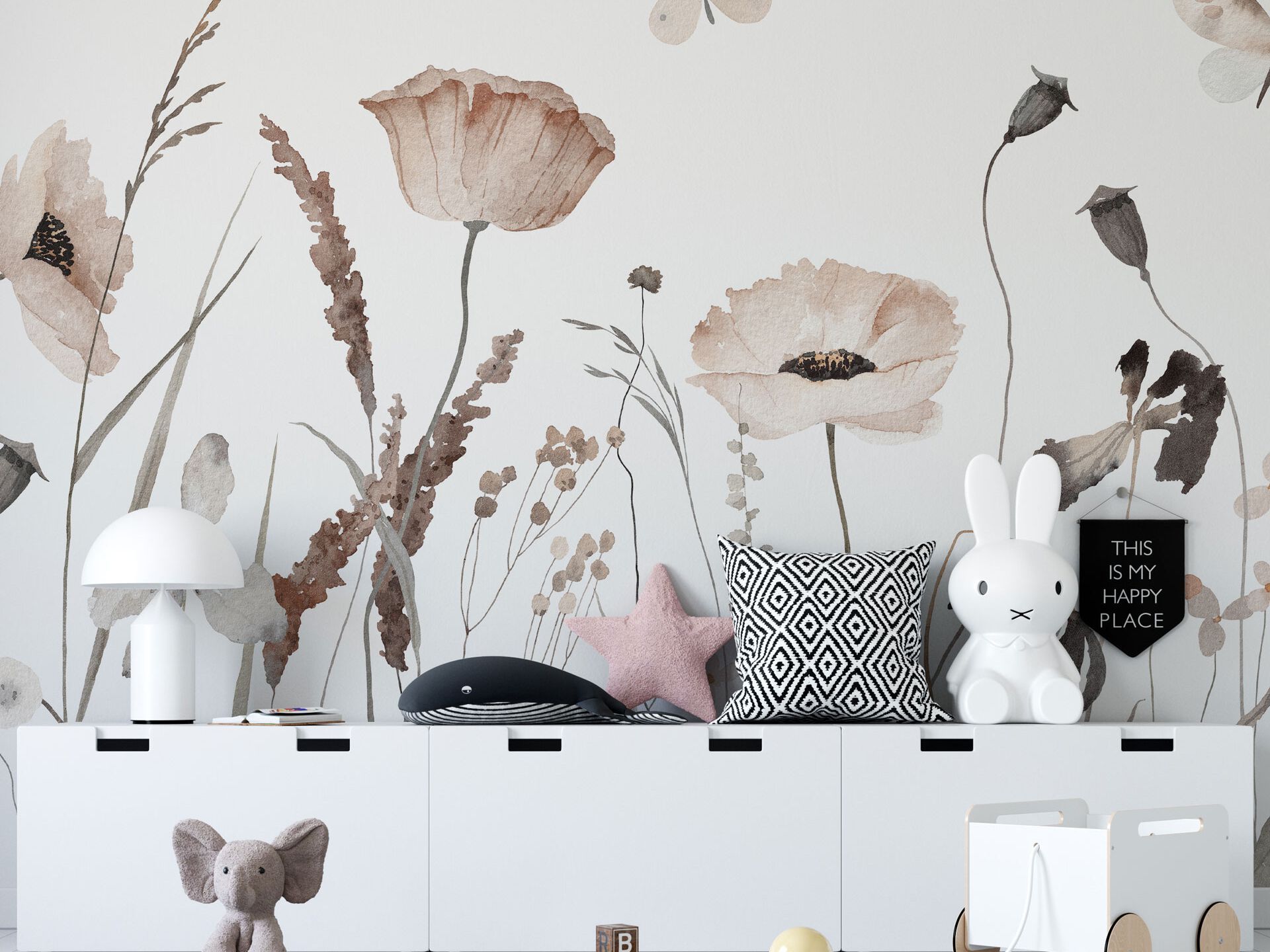 Детские панорамные обои с цветочными мотивами Rimura 2025 ARCH-00067461