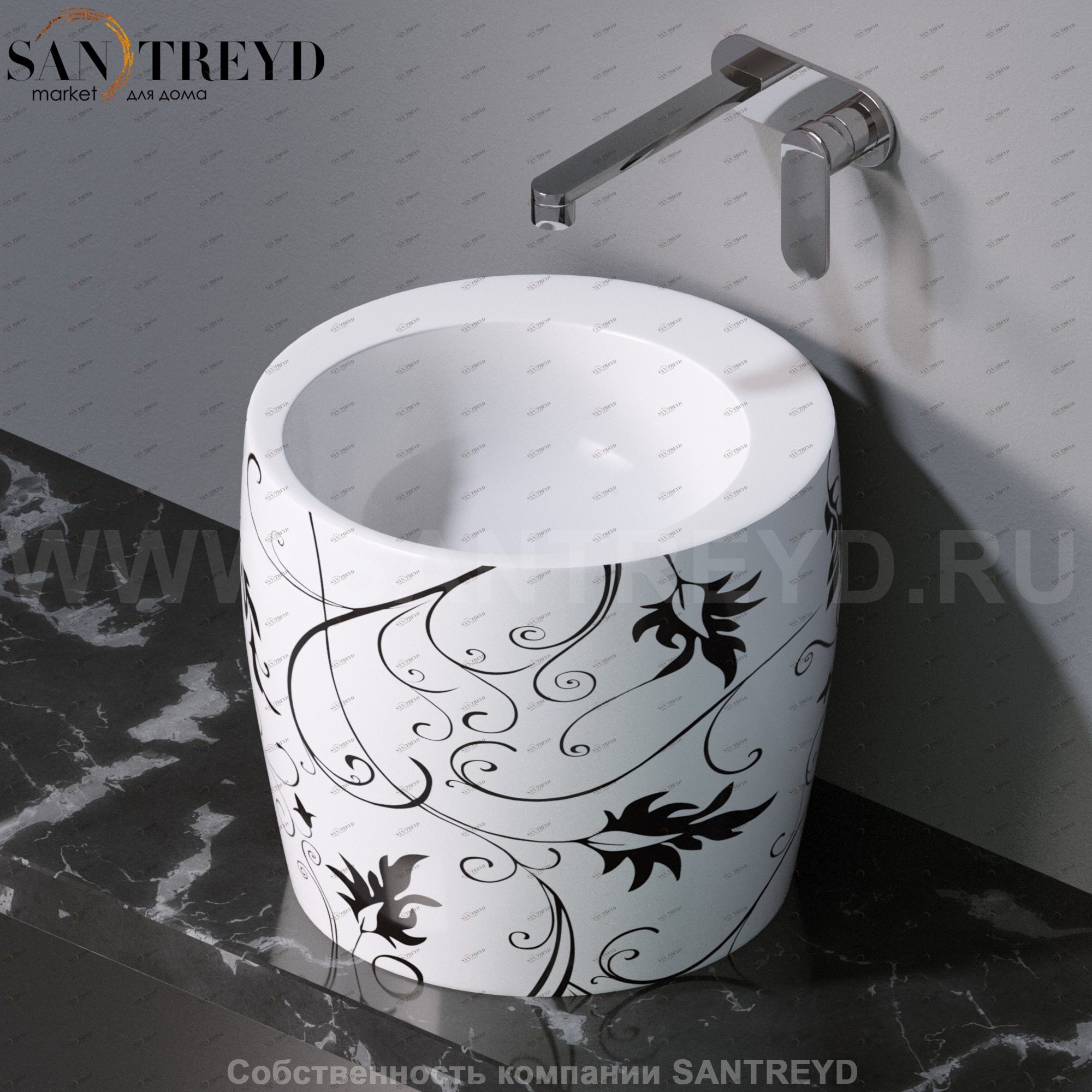 L101440 Накладная раковина на столешницу  круглая A. e T. Italia TOTEM AeT ITALIA