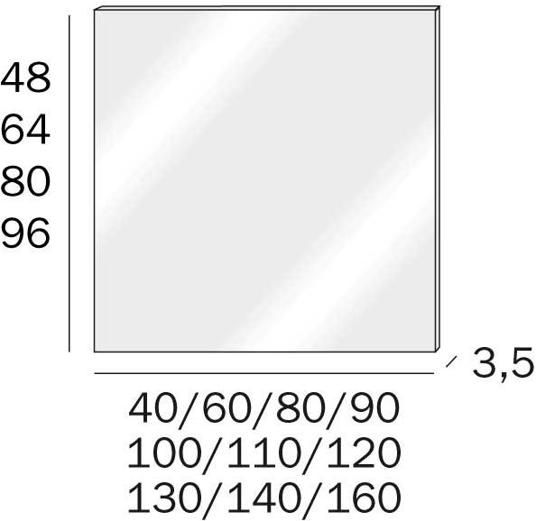 INDA® Прямоугольное настенное зеркало для ванной  S301  - Вид №1